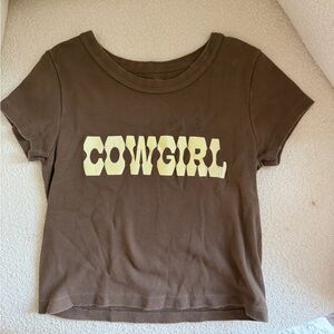 Brandy Melville Brown Cowgirl Tee